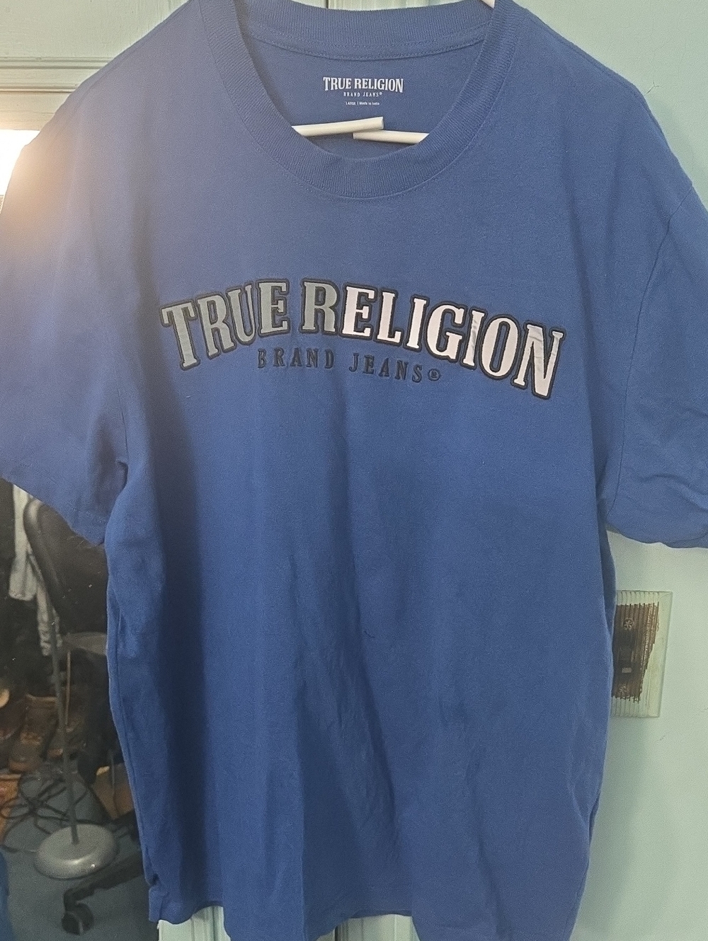 True Religion Royal Blue Logo Crewneck Tee